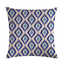 Axyaa Geometric Linen Cushion Cover: 45x45cm Pillowcase for Home Decor