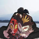 Axyaa Plush Blanket: Blitzo Stolas Animation Throw for Bed, Sofa, Couch.