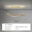 Axyaa Glass Balls LED Ceiling Chandelier for Dining Room Kitchen Office Bar Counter