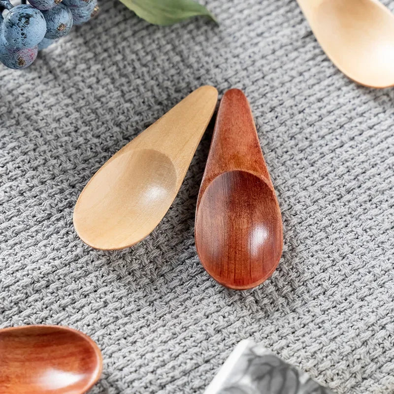 Axya Mini Wooden Spoon Tea Coffee Milk Powder Spice Salt Spoon