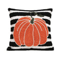 Axyaa Geometric Pumpkin Embroidered Throw Pillowcase in Orange