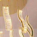 Axyaa Crystal Chandelier: Luxury Living Room & Dining Room Pendant Lamp