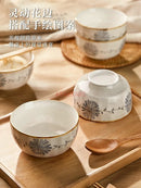 Axyaa Ceramic Rice Bowl Set, 4.5-inch Small Bowl, Beautiful Tableware