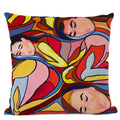 Axyaa European Retro Style Oil Painting Cushion Cover