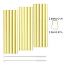 Axyaa Glass Straws Set for Boba Bubble Tea Smoothies Cocktails