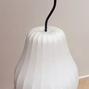 Axyaa Silk Pear Shape Floor Lamp - Wabi-sabi LED Lighting for Bedroom and Living Room