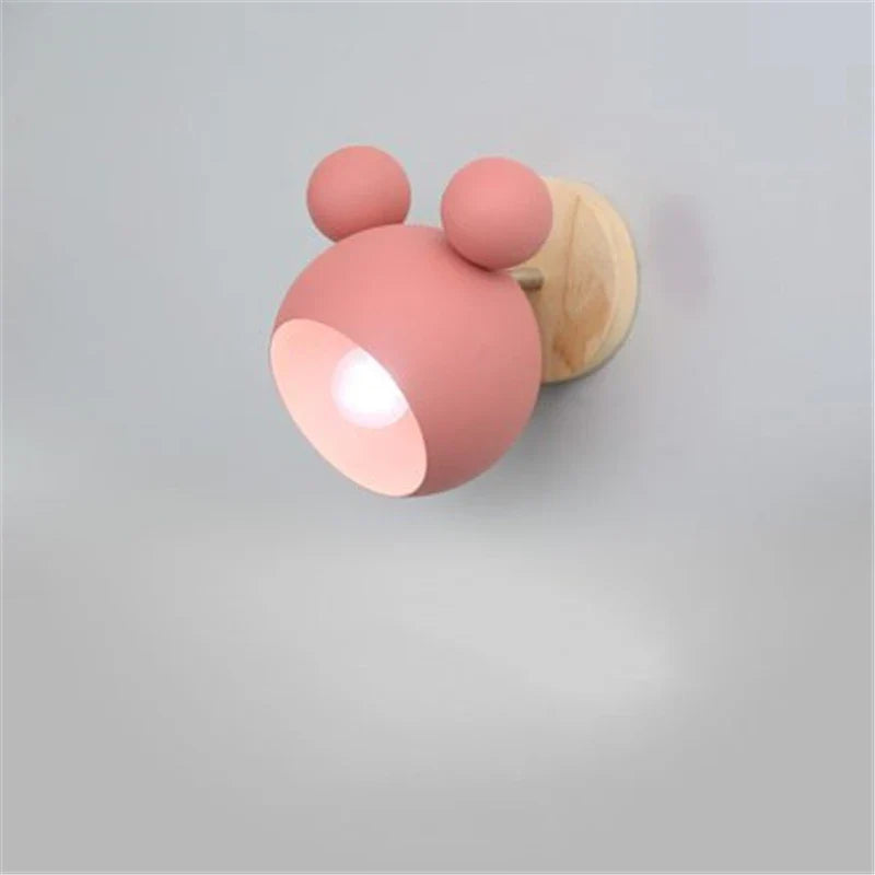 Axyaa Nordic Mickey Wall Lamp for Bedroom and Parlor Lighting