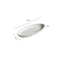 Axyaa Lotus Leaf Oval Plate: Ceramic Fish Steamed Dish for Sushi, Salad, Dessert