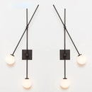 Axyaa Nordic Glass Pendant Wall Sconce, Minimalist Design for Foyer, Bedroom, Office, Coffee Shop