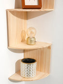 Axyaa 5-Layer Wooden Corner Shelf Stand & Storage for Home & Kitchen Organizers