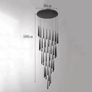 Axyaa Modern Ring Stairs Pendant Light Chandeliers for Living Room and Dining Room