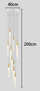 Axyaa Modern Staircase Chandeliers LED Pendant Light for Living Room