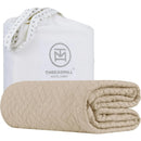 Axyaa Cotton Queen Blanket | All-Season Jacquard Cozy | Luxury Criss Cross Design