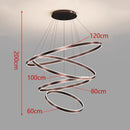 Axyaa Modern Stair Chandelier Pendant LED Ceiling Light for Living Room