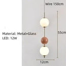 Axyaa Modern Glass Ball LED Pendant Light for Bedroom Dining Kitchen