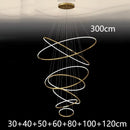 Axyaa Rings Chandelier Pendant Light for Staircase Living Dining Kitchen