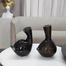 Axyaa Glass Vase Fine Bottle Mouth Flower Pot Arrangement Floral Desk Decoration