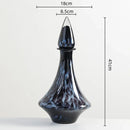 Axyaa Leopard Print Glass Vase with Lid - Home Decor Essential