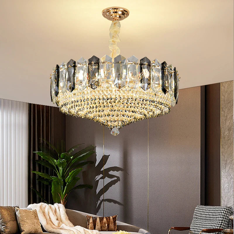 Axyaa Crystal Chandelier for Duplex Villa Hall - Elegant Living Room Lighting