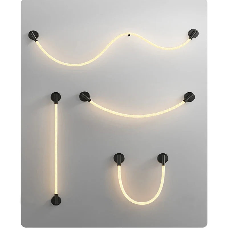 Axyaa Nordic Fiber Woven Wall Lamp for Bedroom, Living Room, and Study