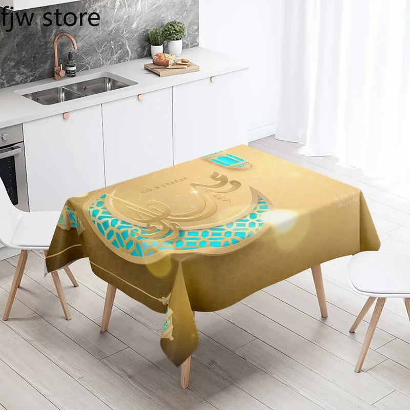 Axyaa Ramadan Mosque Tablecloth - Waterproof & Stain Resistant