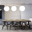 Axyaa White PE Ball Pendant Lights: Modern Nordic Design, LED Hanging Lamp for Living Room, Bedroom, Dining Fixture.