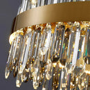 Axyaa Crystal Ceiling Chandeliers: Modern Dining Room Pendant Light for Living Room Lighting