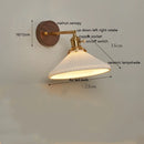 Axyaa Nordic Walnut LED Wall Sconce Bedroom Living Room Modern Wandlamp