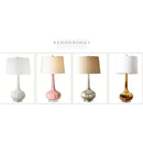 Axyaa Ceramic Table Lamp: Contemporary LED Desk Lighting for Home Bedroom