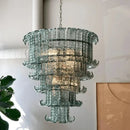 Axyaa Light Luxury Glass Chandelier for Living Room and Restaurant