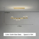 Axyaa Starry Sky LED Pendant Light Glass Bubble Chandelier for Dining Kitchen Island