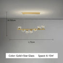 Axyaa Starry Sky Glass Bubble LED Pendant Light for Modern Dining Room Chandeliers