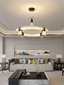 Axyaa Modern Chandelier Ring Pendant Lamp for Living Room and Bedroom