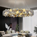 Axyaa Modern LED Glass Ceiling Chandeliers for Dining Living Room
