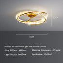 Axyaa Crystal Ceiling Lamp - Postmodern Round Bedroom LED Lighting
