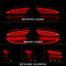 Axyaa LED Rear Bumper Reflectors Toyota Camry 2015 2016 Dynamic Turn Signal Brake Lamps