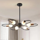Axyaa Nordic LED Pendant Light Iron 6-head E27 Living Room Fixture