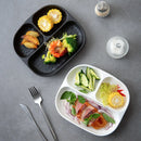 Axyaa Ceramic Grid Plate: Special Breakfast Plate for Fat Reduction and Weight Loss