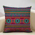Axyaa Ethnic Style Linen Cushion Cover 45x45cm for Home Sofa Car Decoration