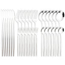 Axyaa 30-Piece Silver Stainless Steel Cutlery Set for Party Kitchen