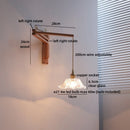 Axyaa Wabi Sabi LED Wall Light Mirror Bathroom Lamp Glass Wood Modern Nordic