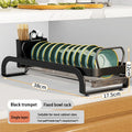 Axyaa Pull-out Dish Drainer Storage Rack for Kitchen Sink Cabinet - Organizer Holder