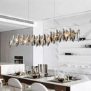 Axyaa Crystal Chandelier, Pendant Lamp for Living Room and Dining Room