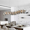 Axyaa Crystal Chandelier Pendant Light for Living Room Dining Room Ceiling