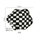 Axyaa Checkerboard Ceramic Plate for Stylish Jewelry & Desserts