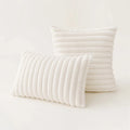 Axyaa Faux Fur Throw Pillow Covers - Soft Fluffy Couch Cushion Covers