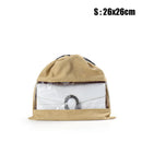 Axyaa Luxury Velvet Drawstring Storage Bag: Transparent Breathable Moisture-proof Organizer