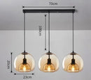 Axyaa Glass Chandelier: Stylish Nordic Pendant Light for Dining Room and Bedroom