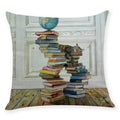 Axyaa Cat Print Linen Pillowcase 45x45cm Home Decor Cushion Cover