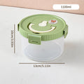 Axyaa 1100ml Clear Plastic Food Container Leak-proof Lunch Box
